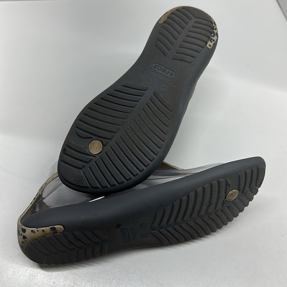 Crocs Sexi Serena Sandals Leopard Flip Flop Thong Slingback Flat Shoes Womens 10 - Picture 8 of 9